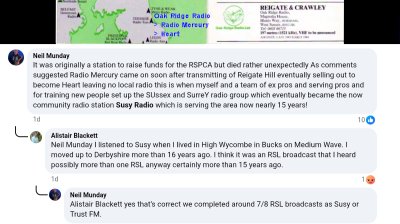 Susy Radio 531lKz AM in High Wycombe at 60km